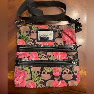 Betseyville Betsey Johnson rose and skulls crossbody bag